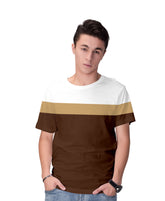 Mens Multi-Color Brown Layered T-shirt - Main Product View - Premium Casual Wear by Gleespace